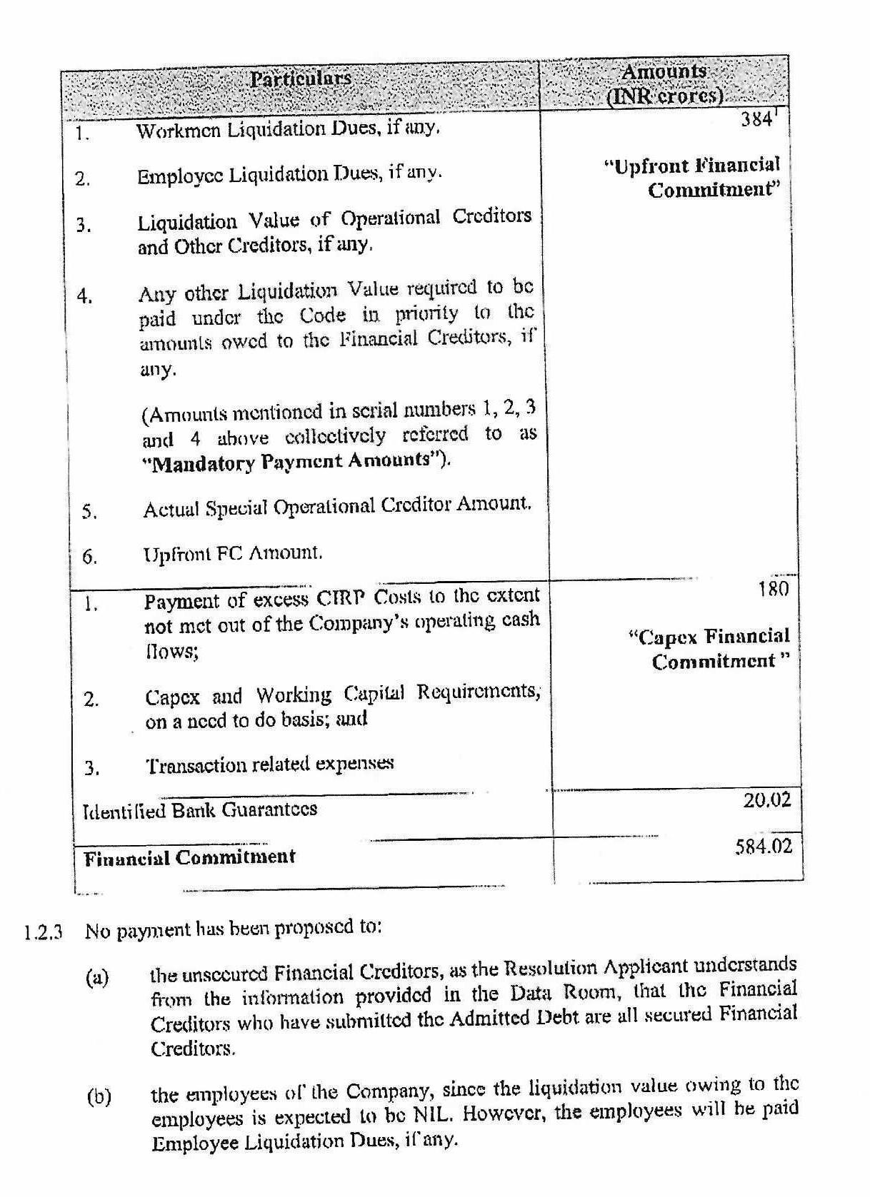 Exhibit reproduced from the original judgment