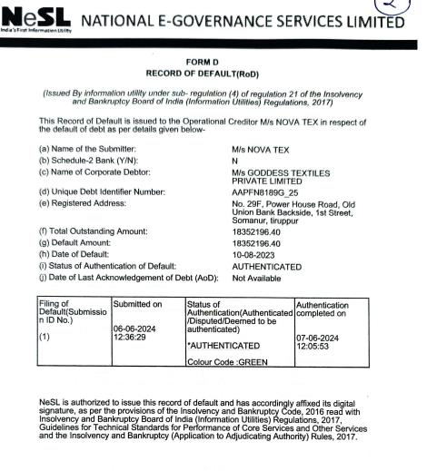 Exhibit reproduced from the original judgment