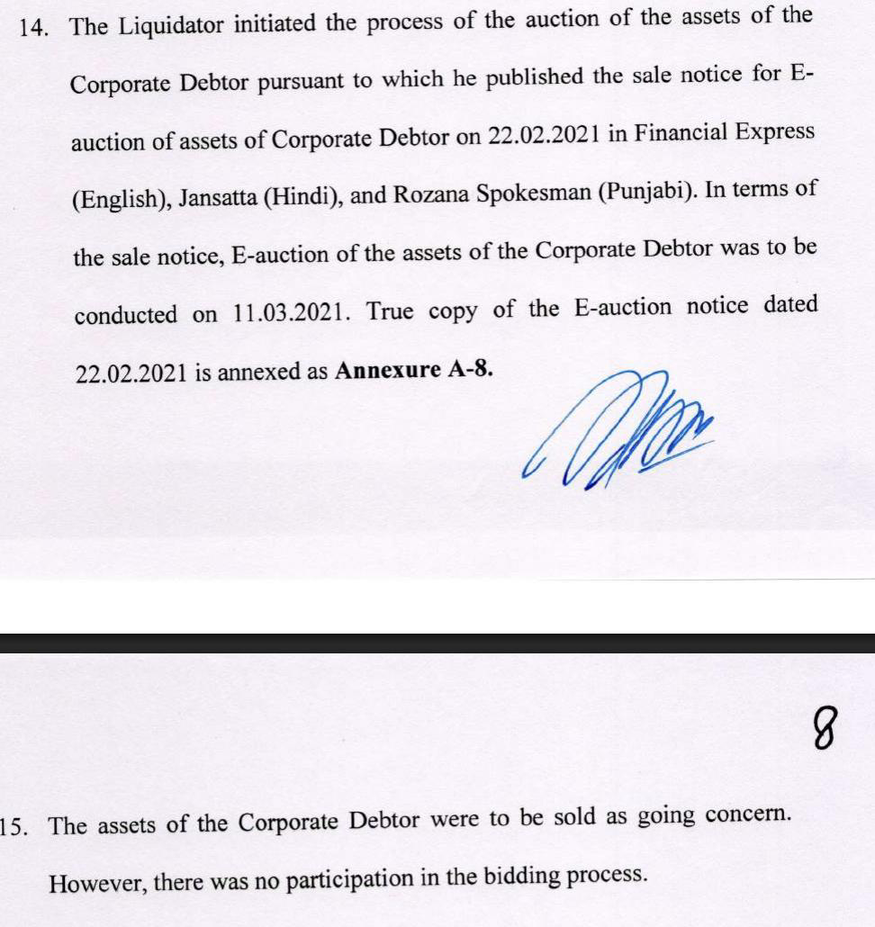 Exhibit reproduced from the original judgment