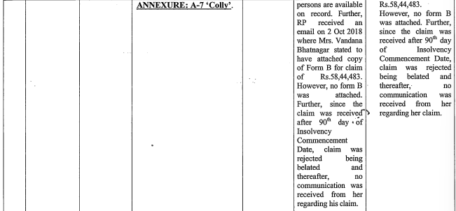 Exhibit reproduced from the original judgment