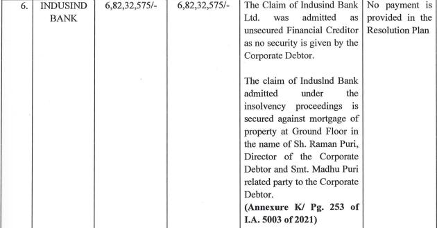 Exhibit reproduced from the original judgment