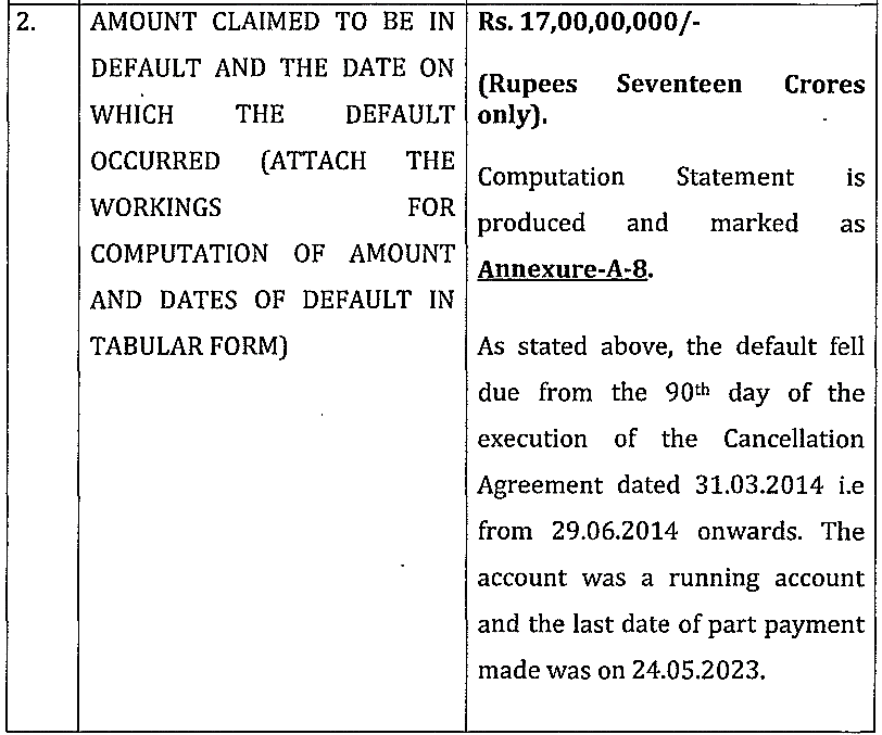 Exhibit reproduced from the original judgment