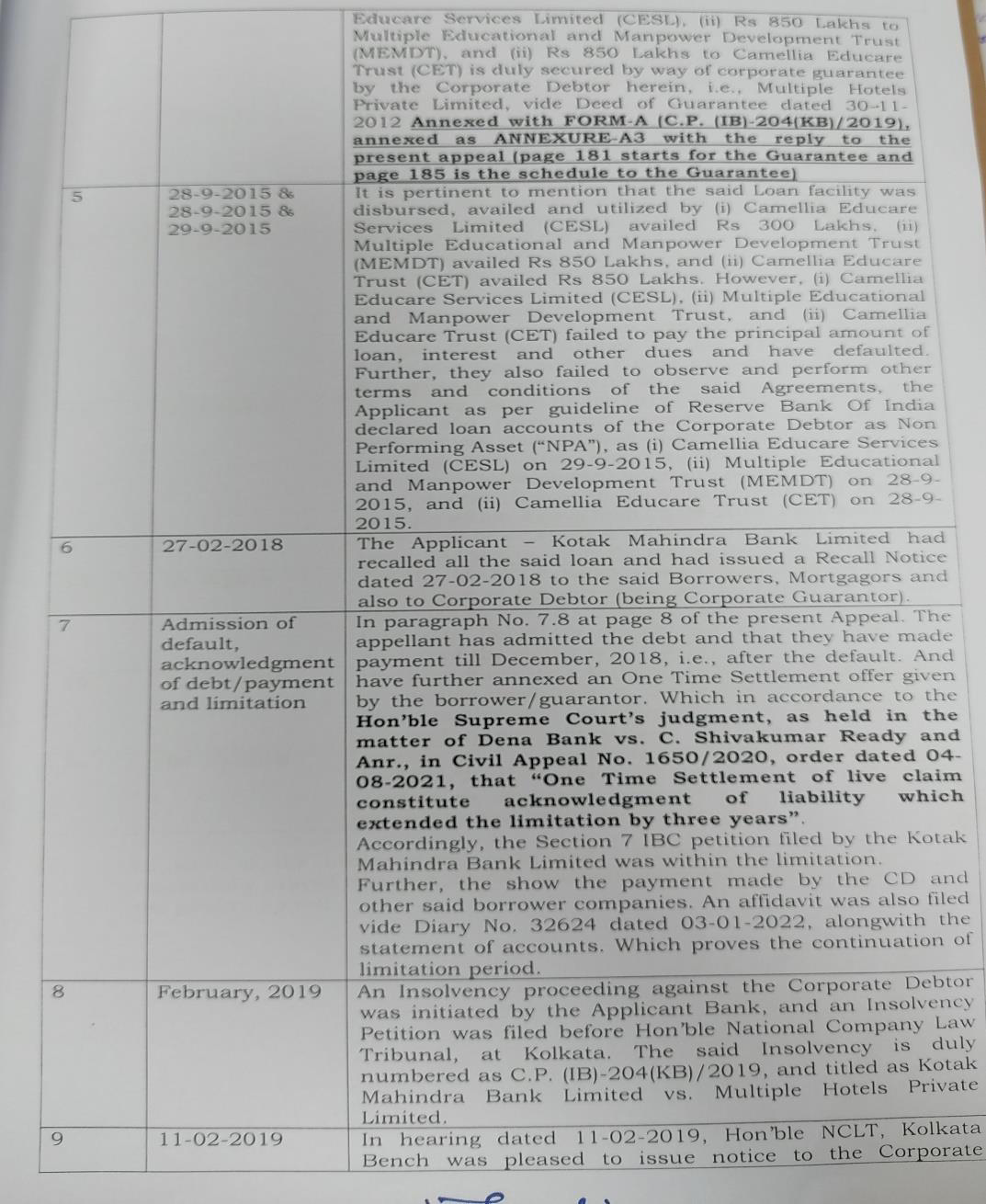 Exhibit reproduced from the original judgment