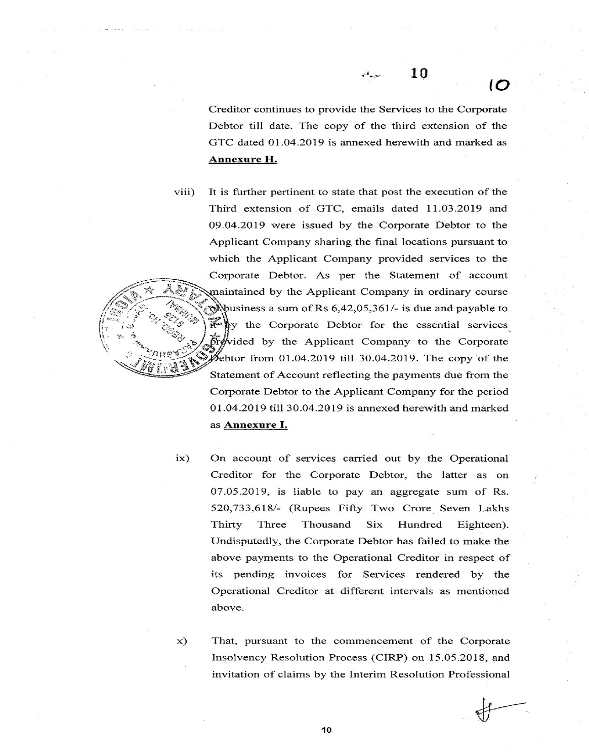 Exhibit reproduced from the original judgment
