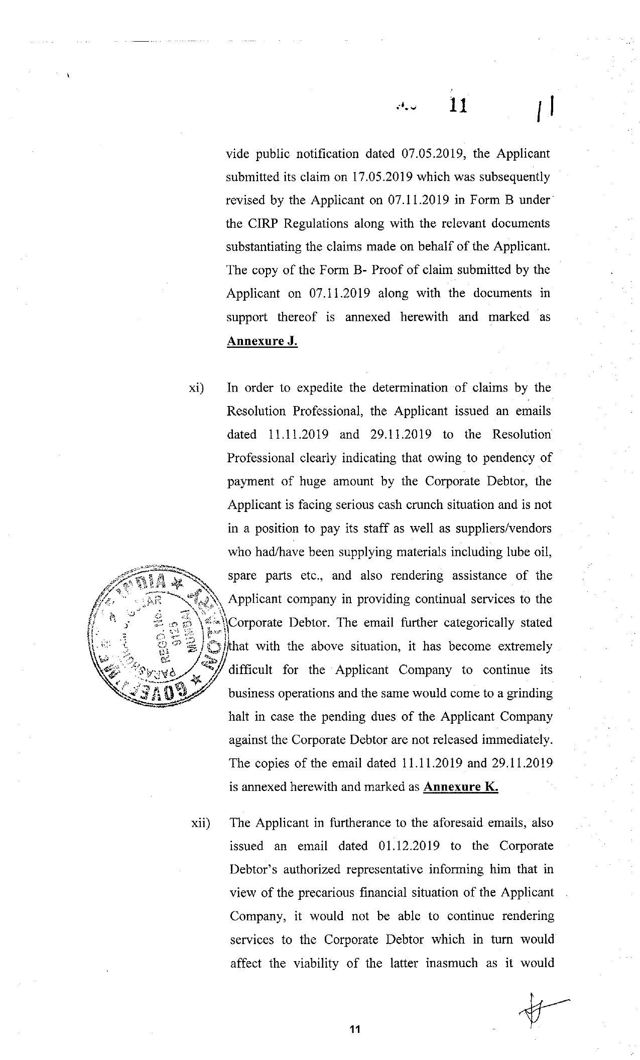 Exhibit reproduced from the original judgment