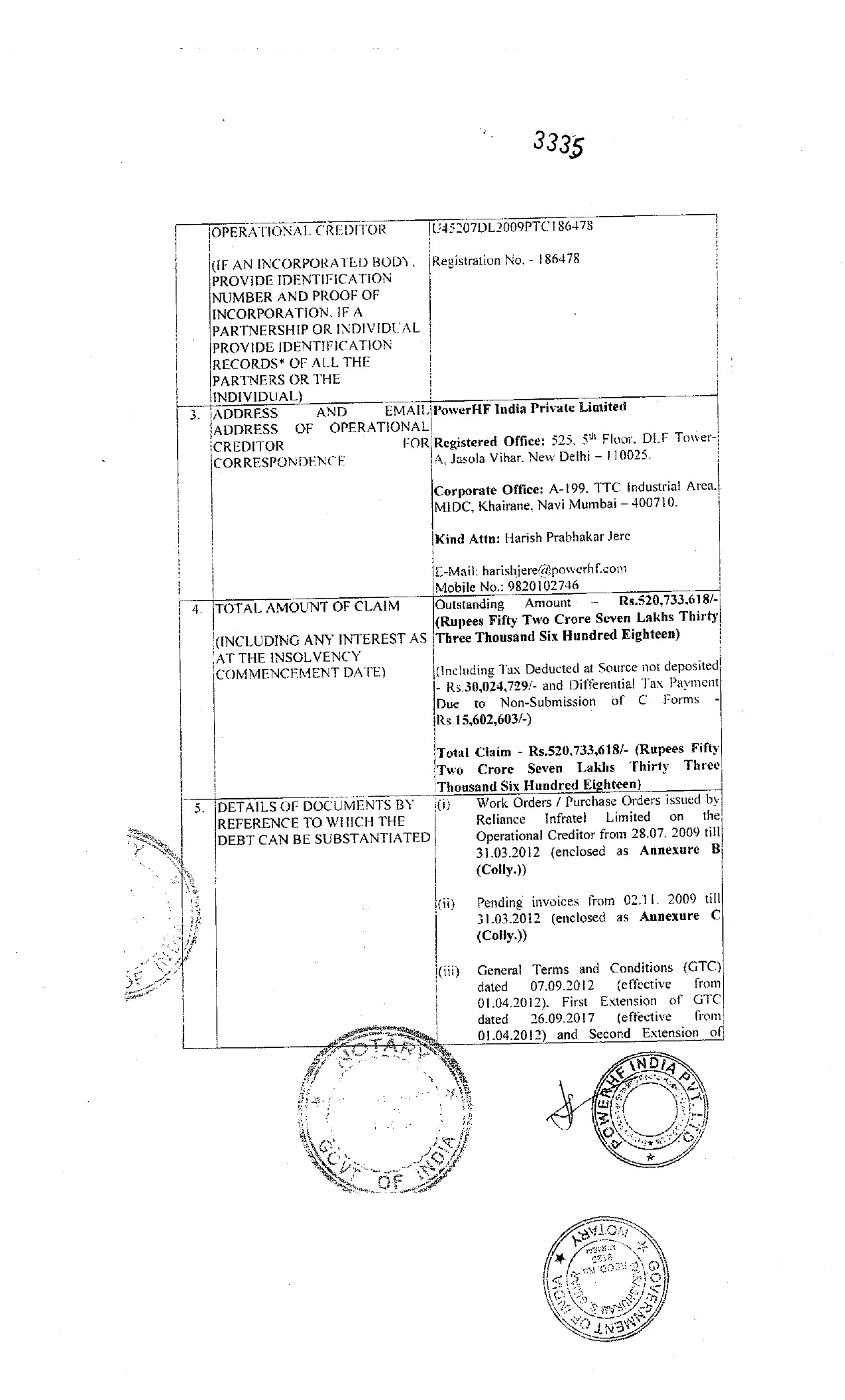 Exhibit reproduced from the original judgment