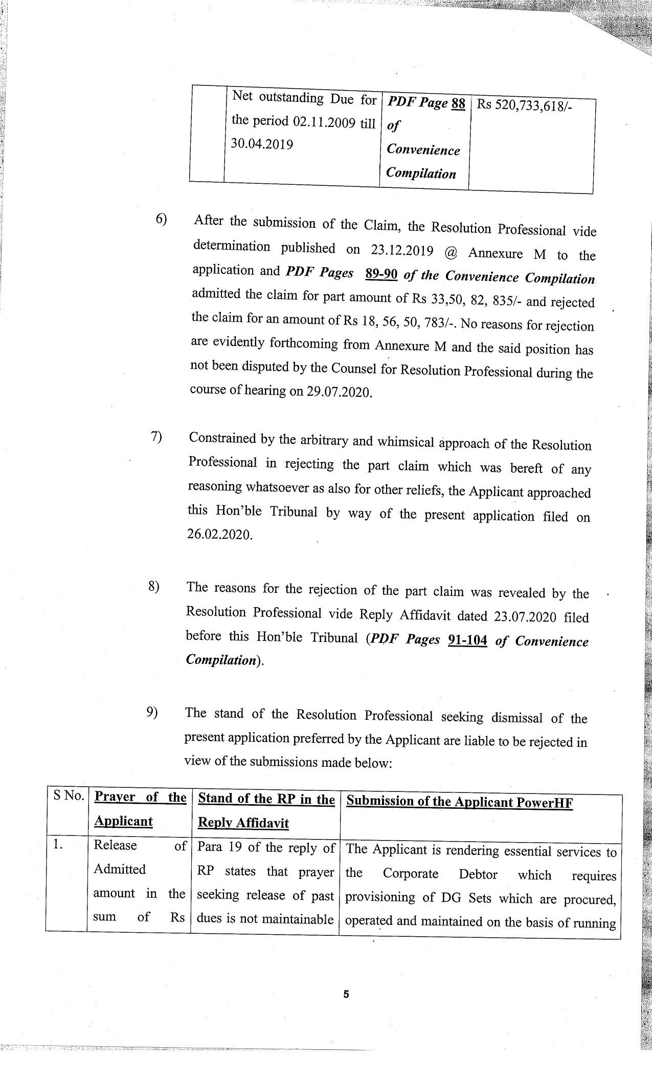Exhibit reproduced from the original judgment