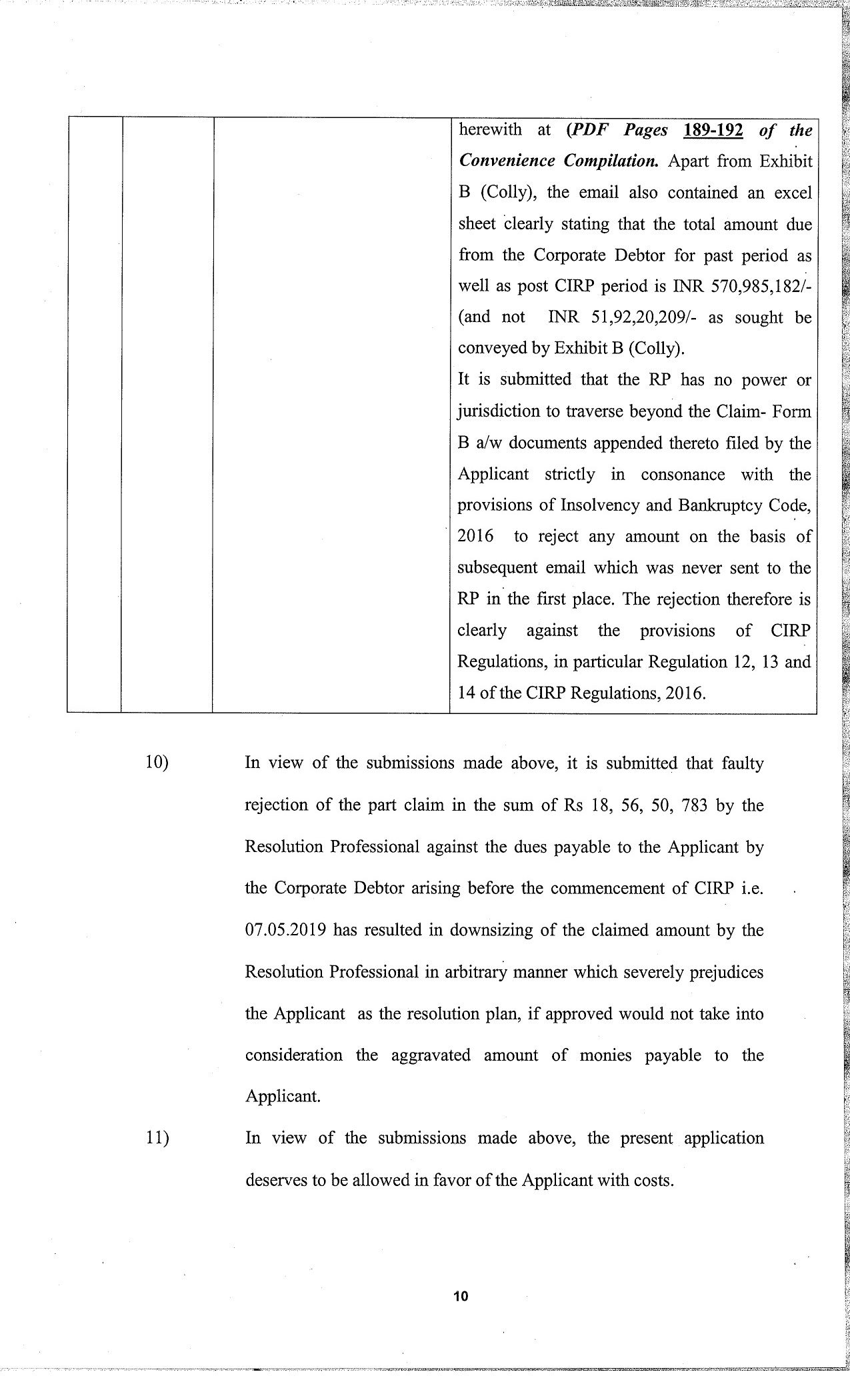 Exhibit reproduced from the original judgment