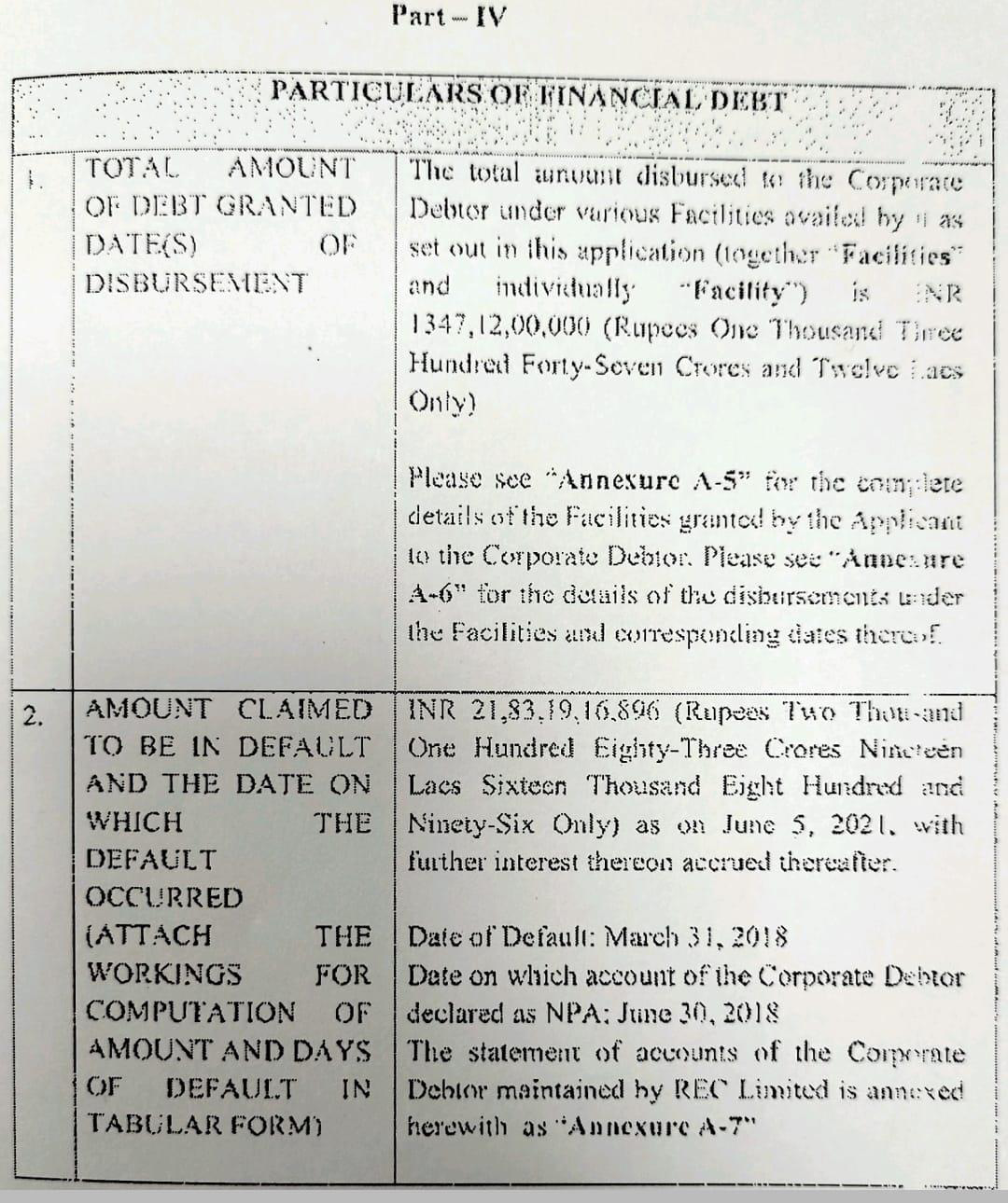 Exhibit reproduced from the original judgment