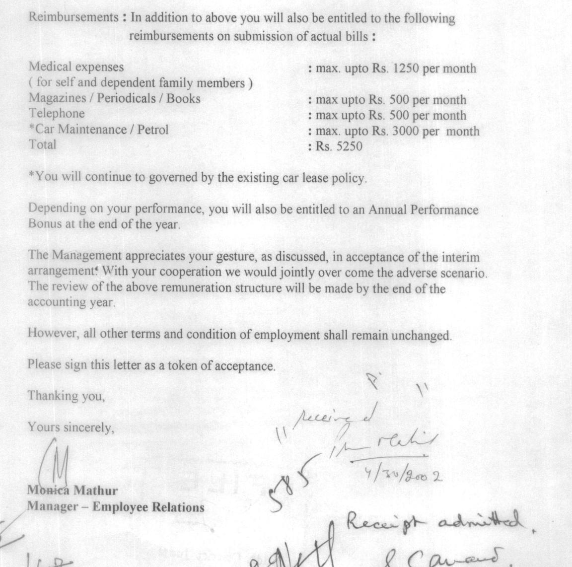 Exhibit reproduced from the original judgment