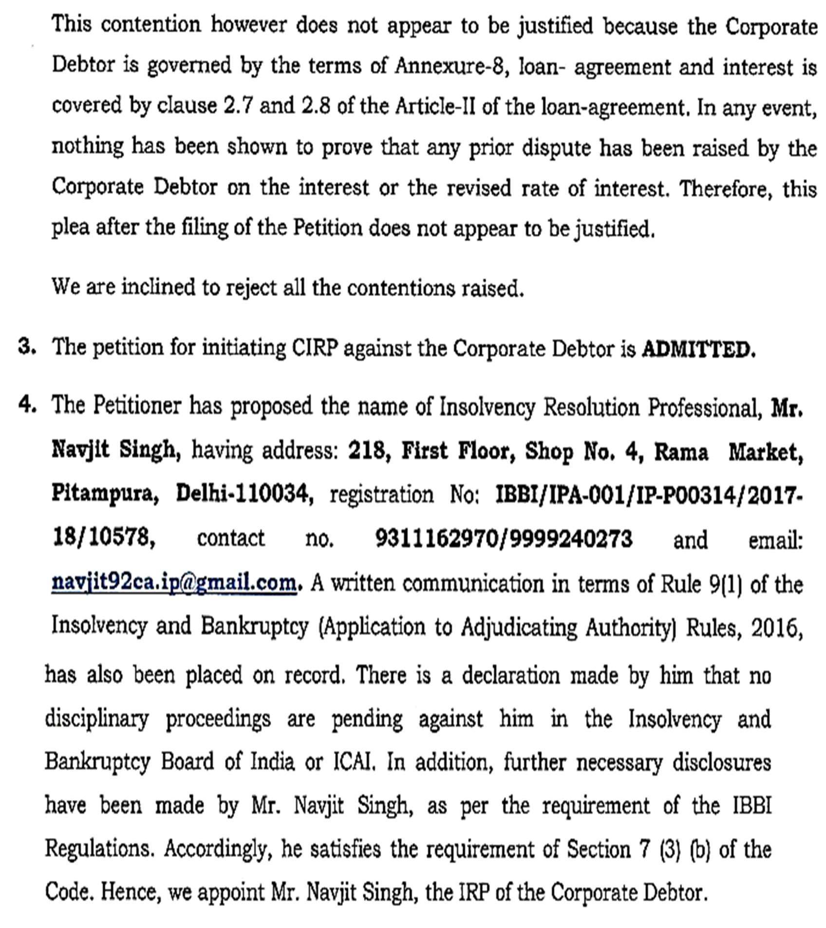 Exhibit reproduced from the original judgment