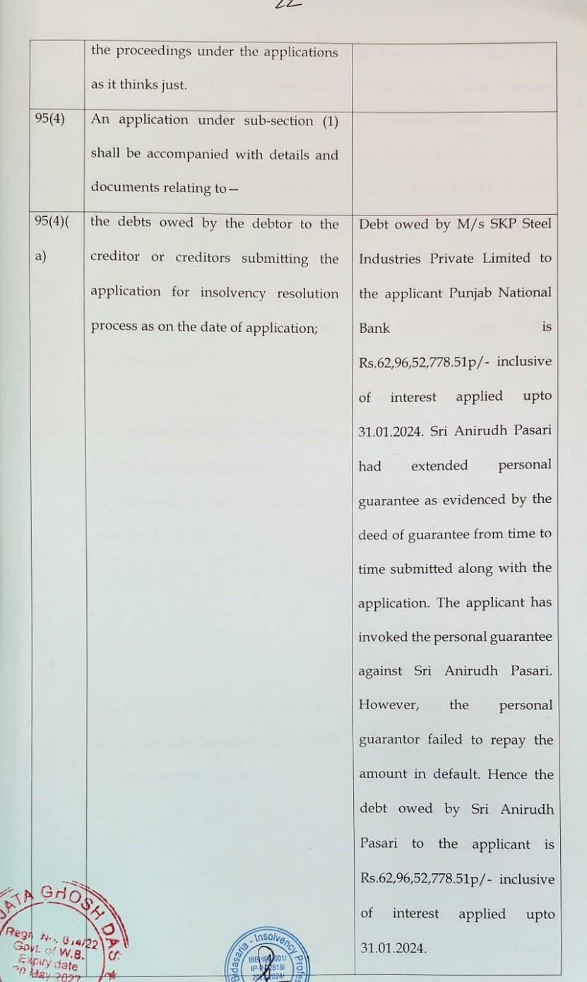 Exhibit reproduced from the original judgment