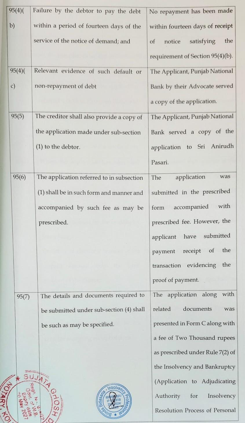 Exhibit reproduced from the original judgment