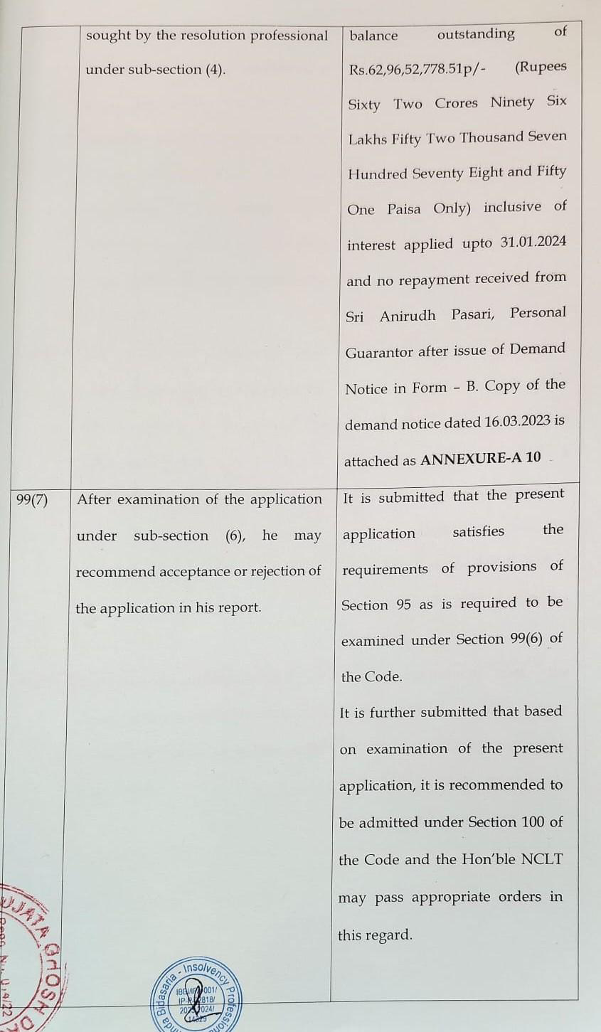 Exhibit reproduced from the original judgment