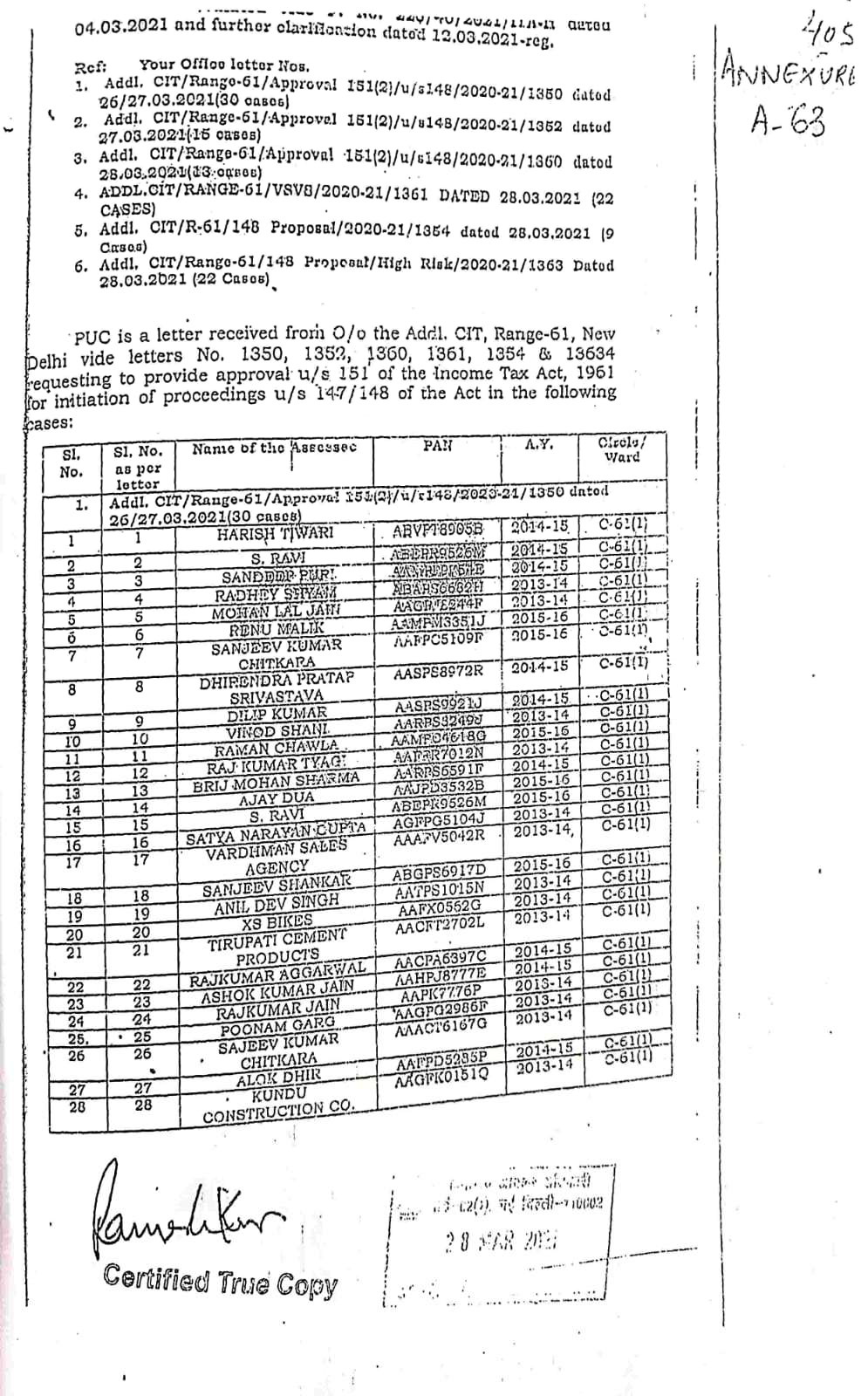 Exhibit reproduced from the original judgment