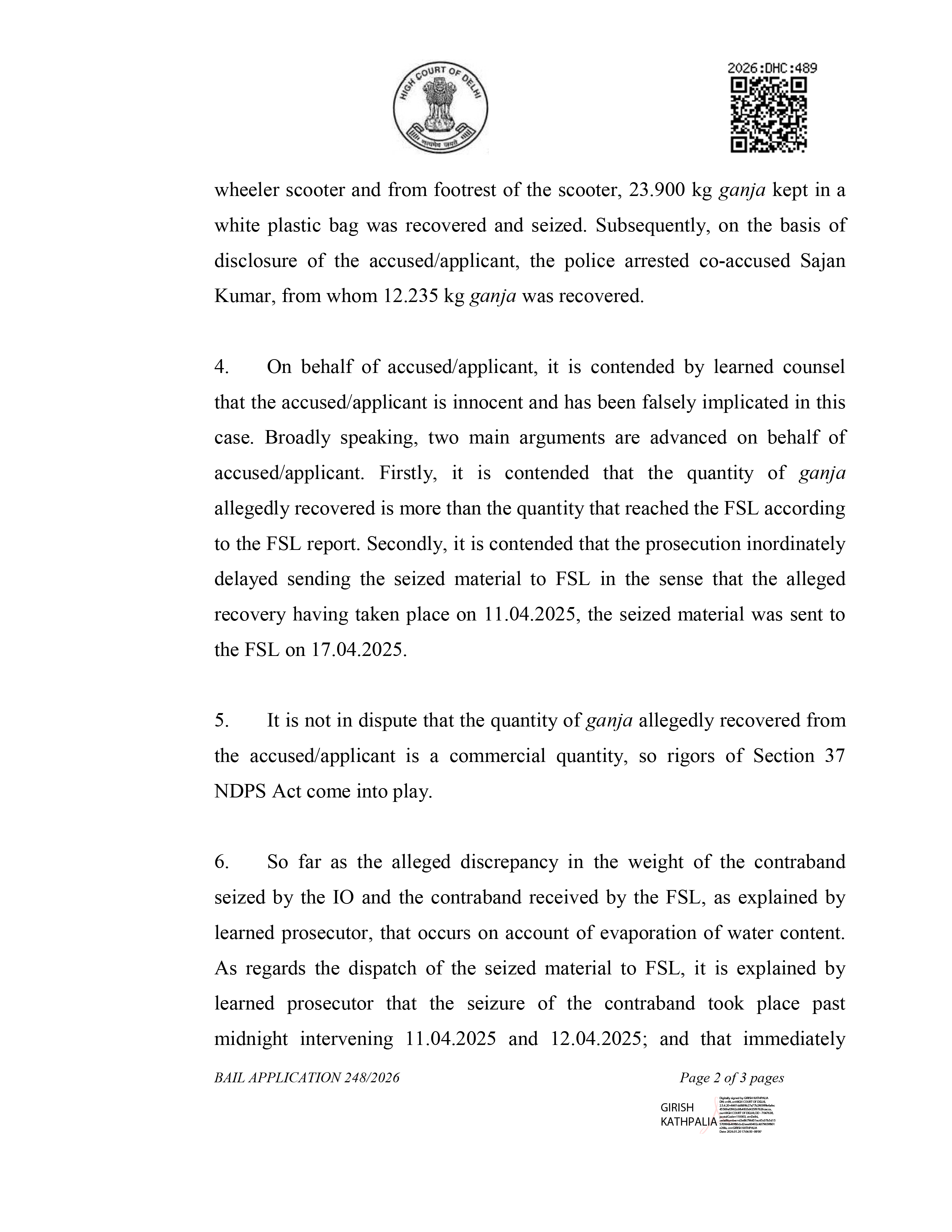 Exhibit reproduced from the original judgment