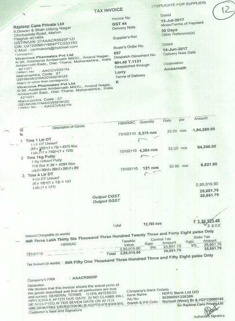 Exhibit reproduced from the original judgment