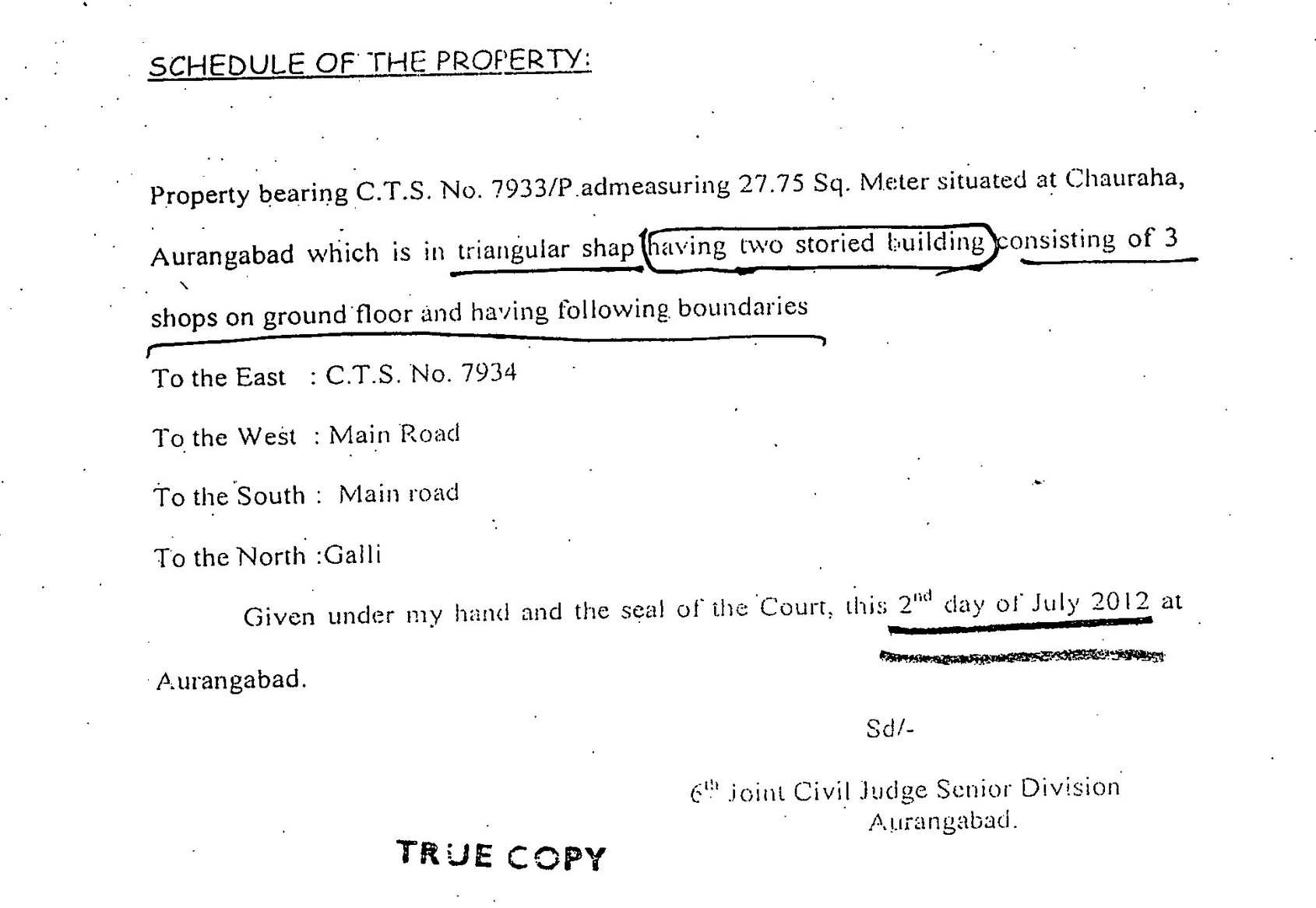 Exhibit reproduced from the original judgment
