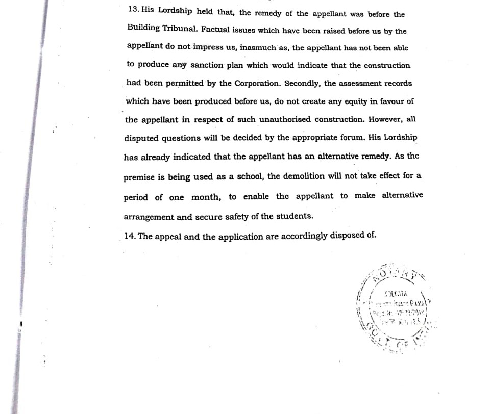 Exhibit reproduced from the original judgment