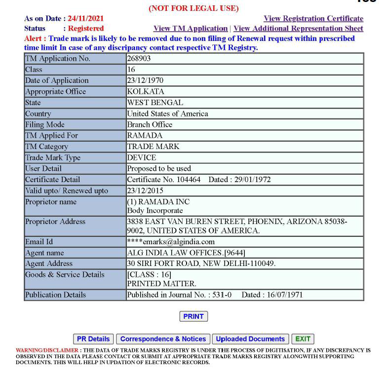 Exhibit reproduced from the original judgment