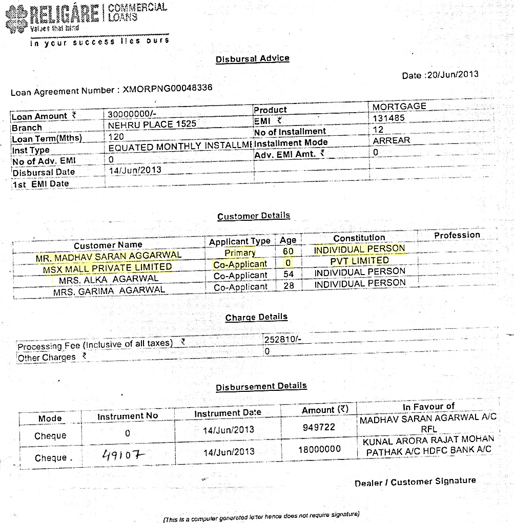 Exhibit reproduced from the original judgment