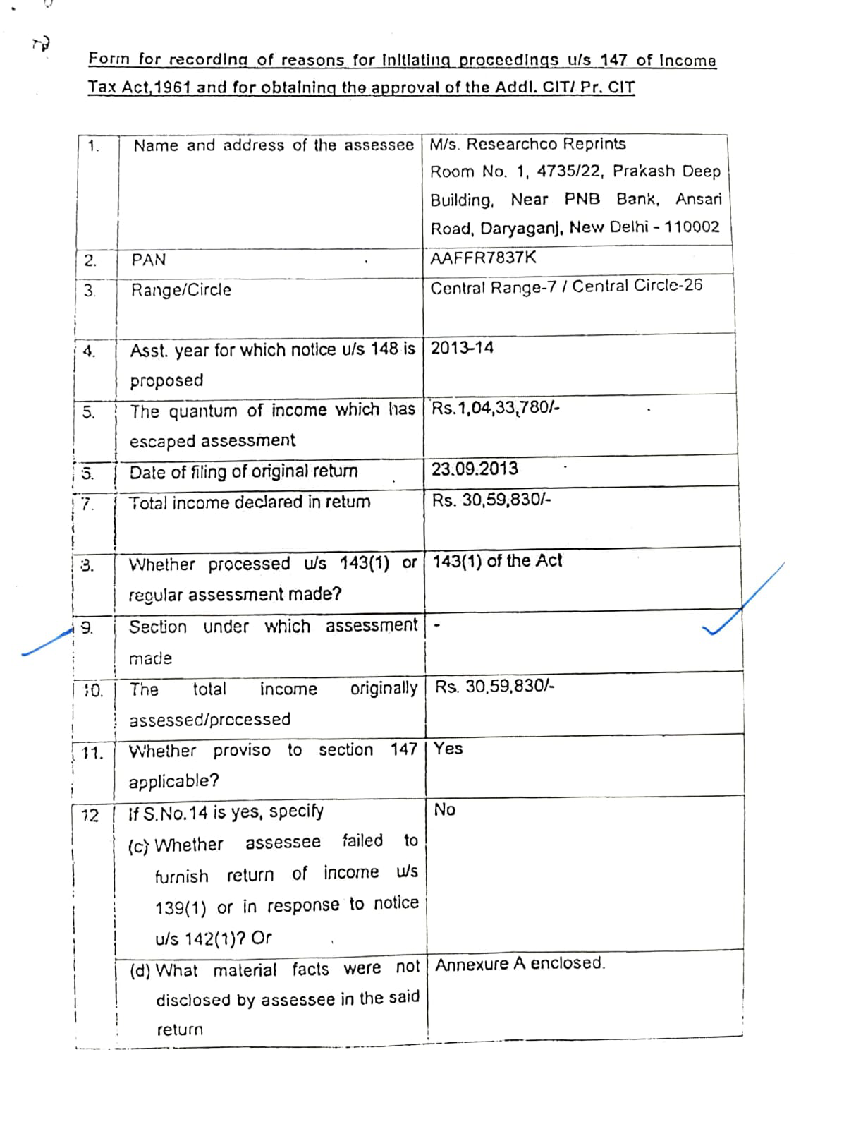 Exhibit reproduced from the original judgment