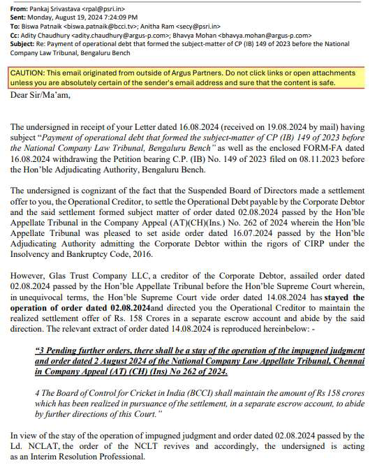 Exhibit reproduced from the original judgment