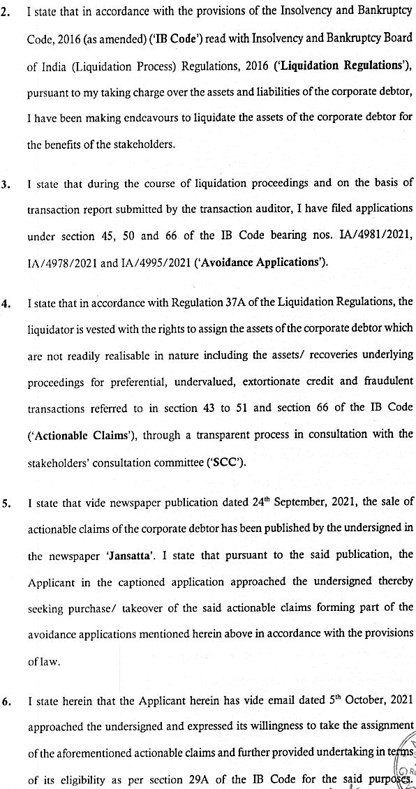 Exhibit reproduced from the original judgment