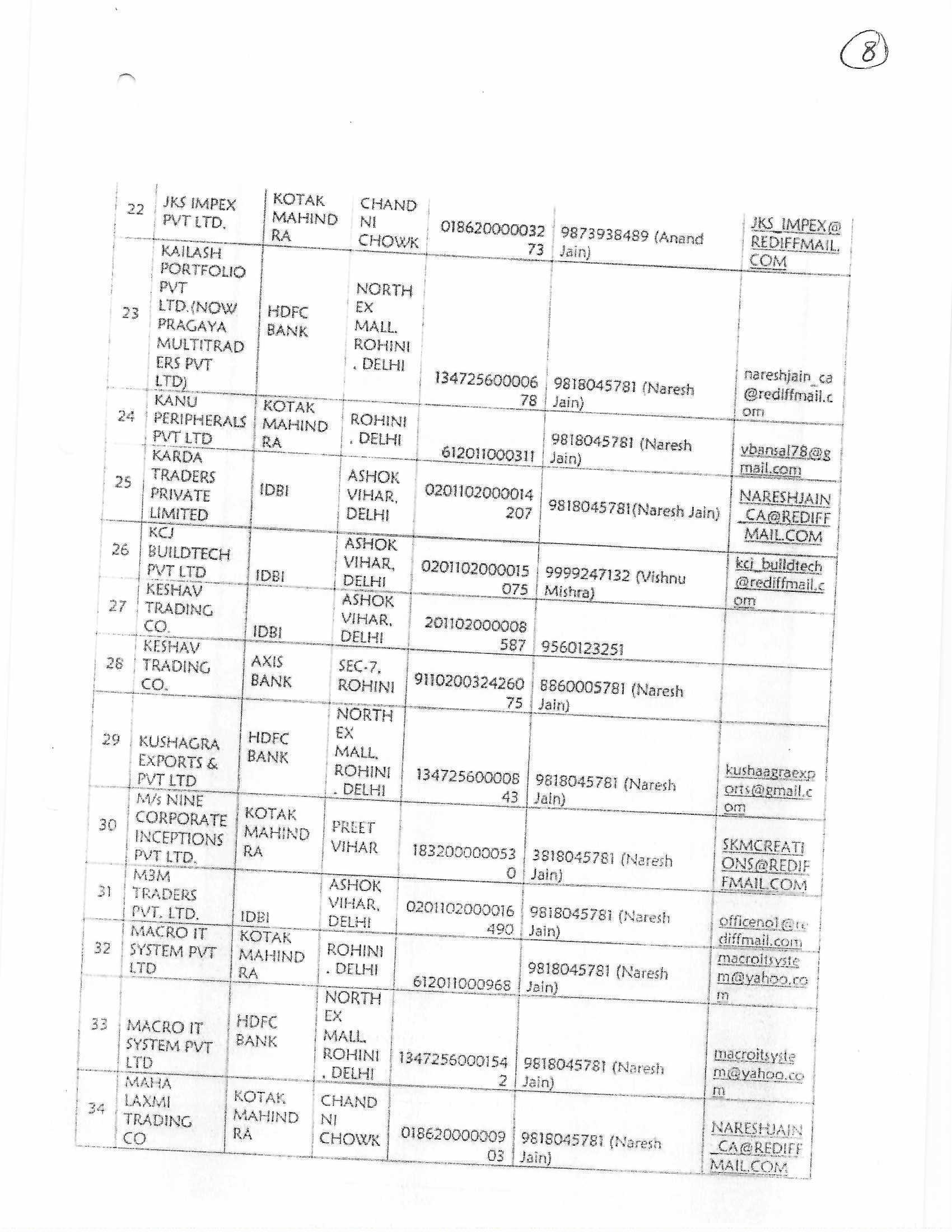 Exhibit reproduced from the original judgment