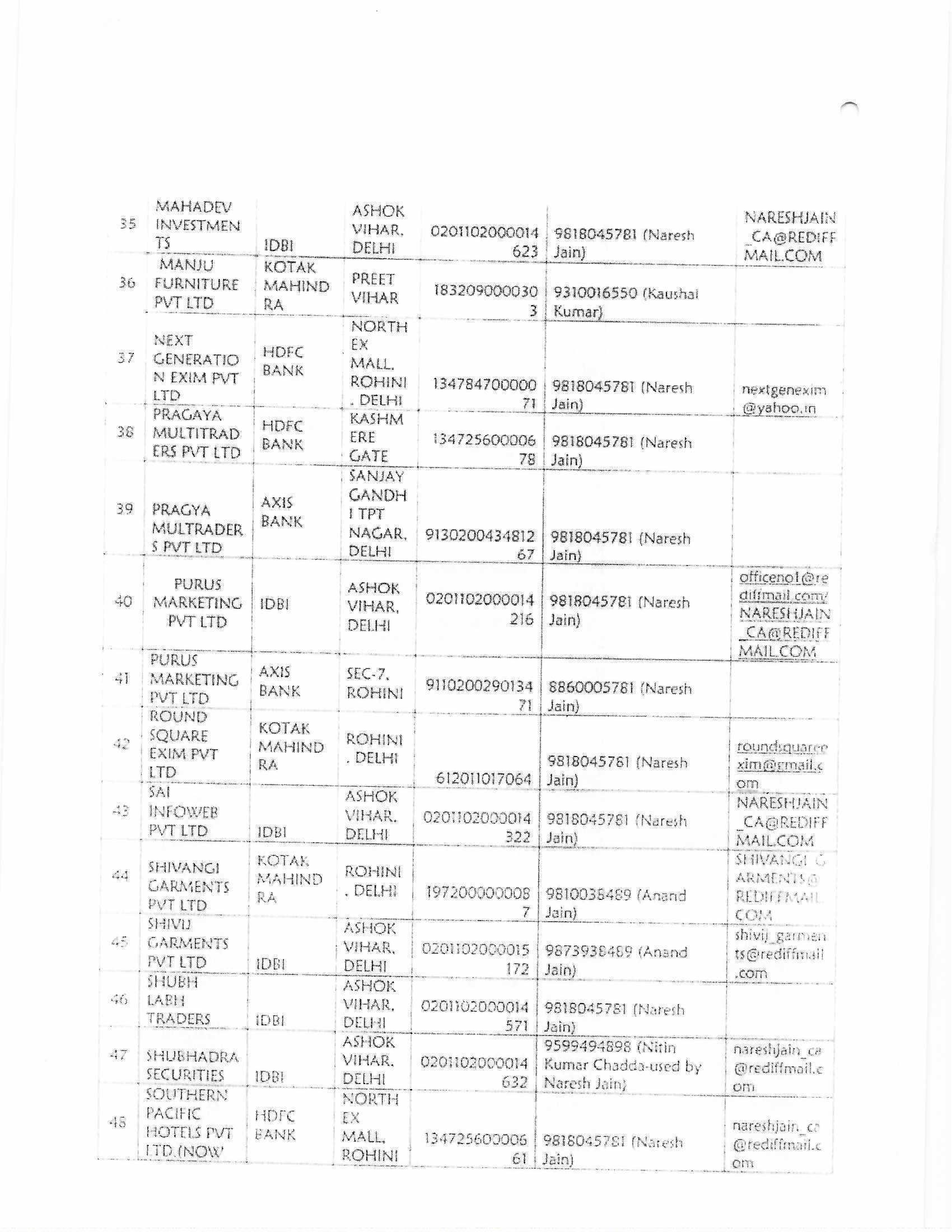 Exhibit reproduced from the original judgment