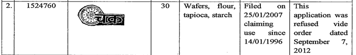 Exhibit reproduced from the original judgment