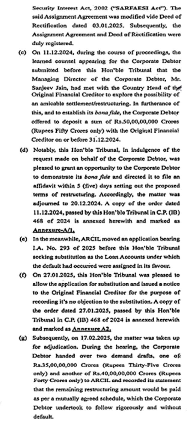 Exhibit reproduced from the original judgment