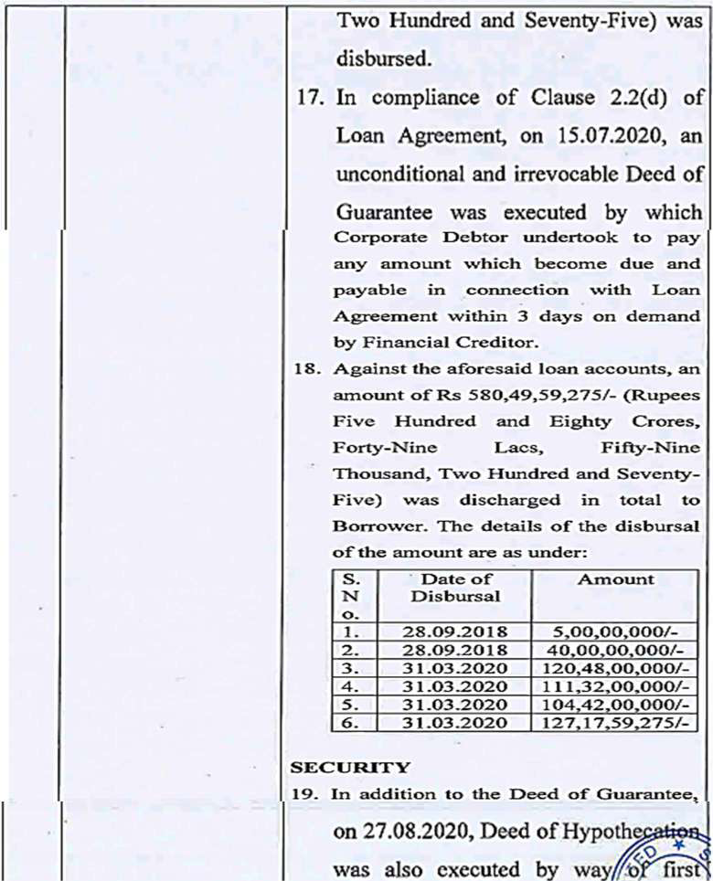 Exhibit reproduced from the original judgment
