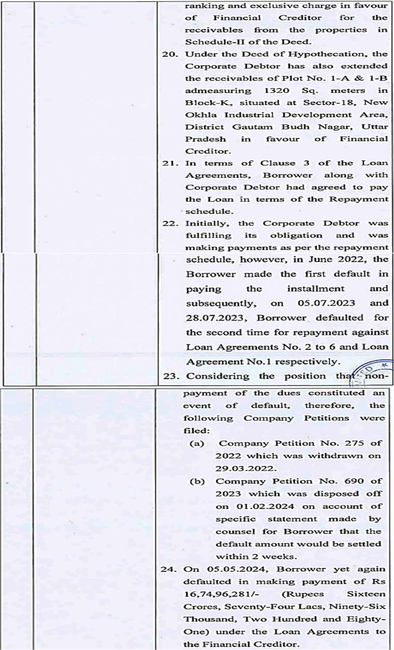 Exhibit reproduced from the original judgment