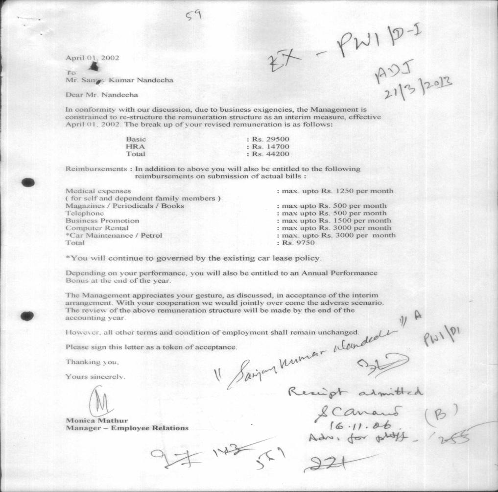 Exhibit reproduced from the original judgment