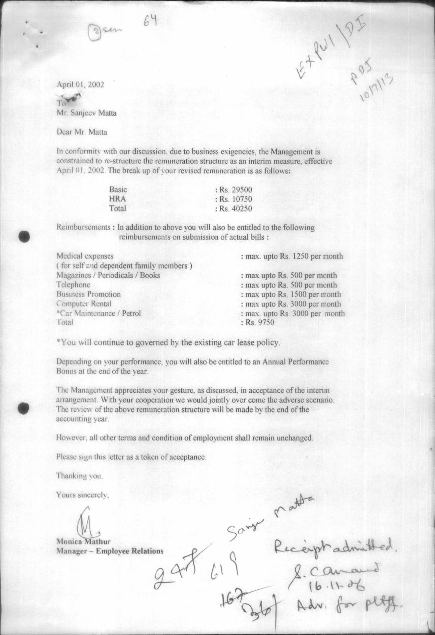 Exhibit reproduced from the original judgment