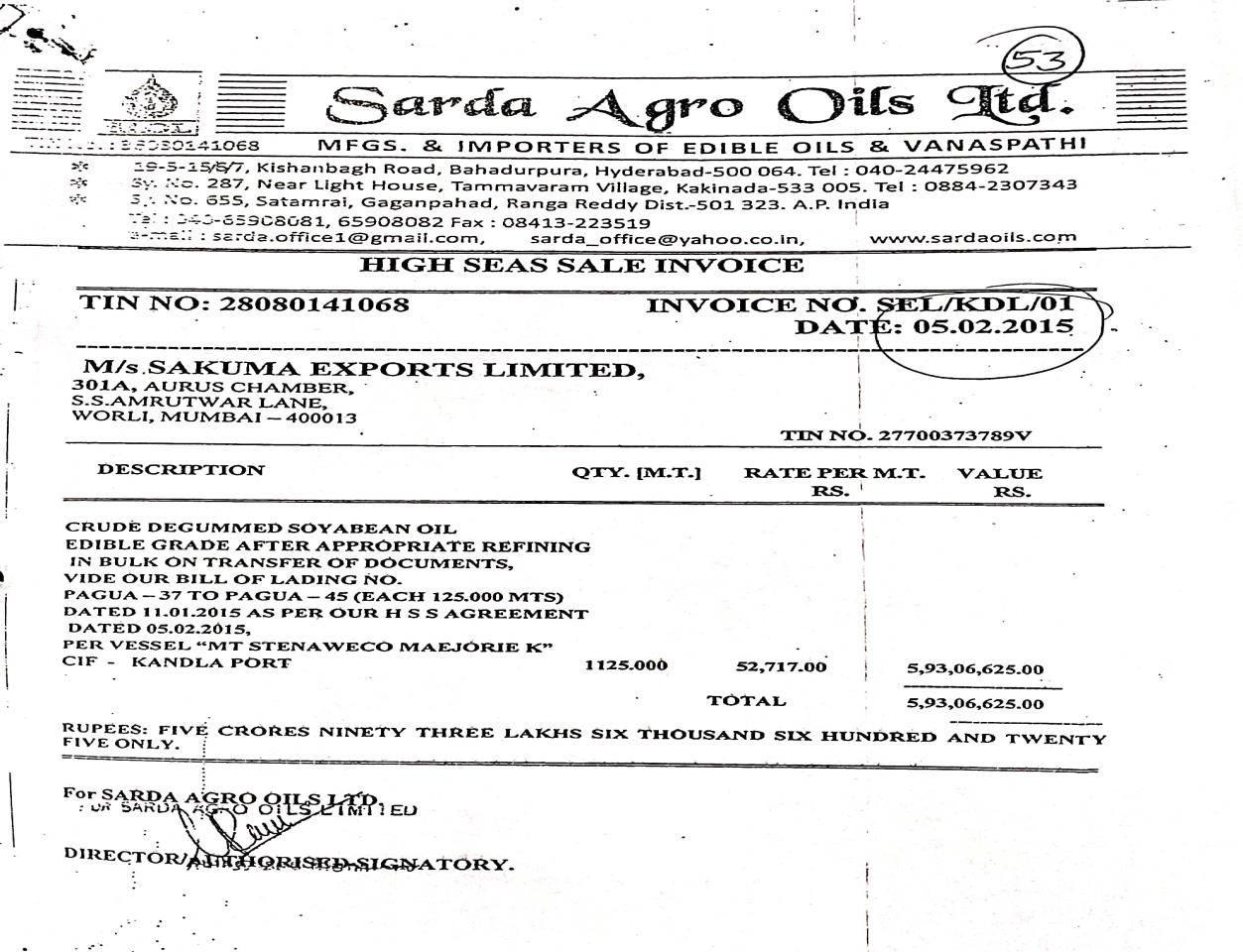 Exhibit reproduced from the original judgment