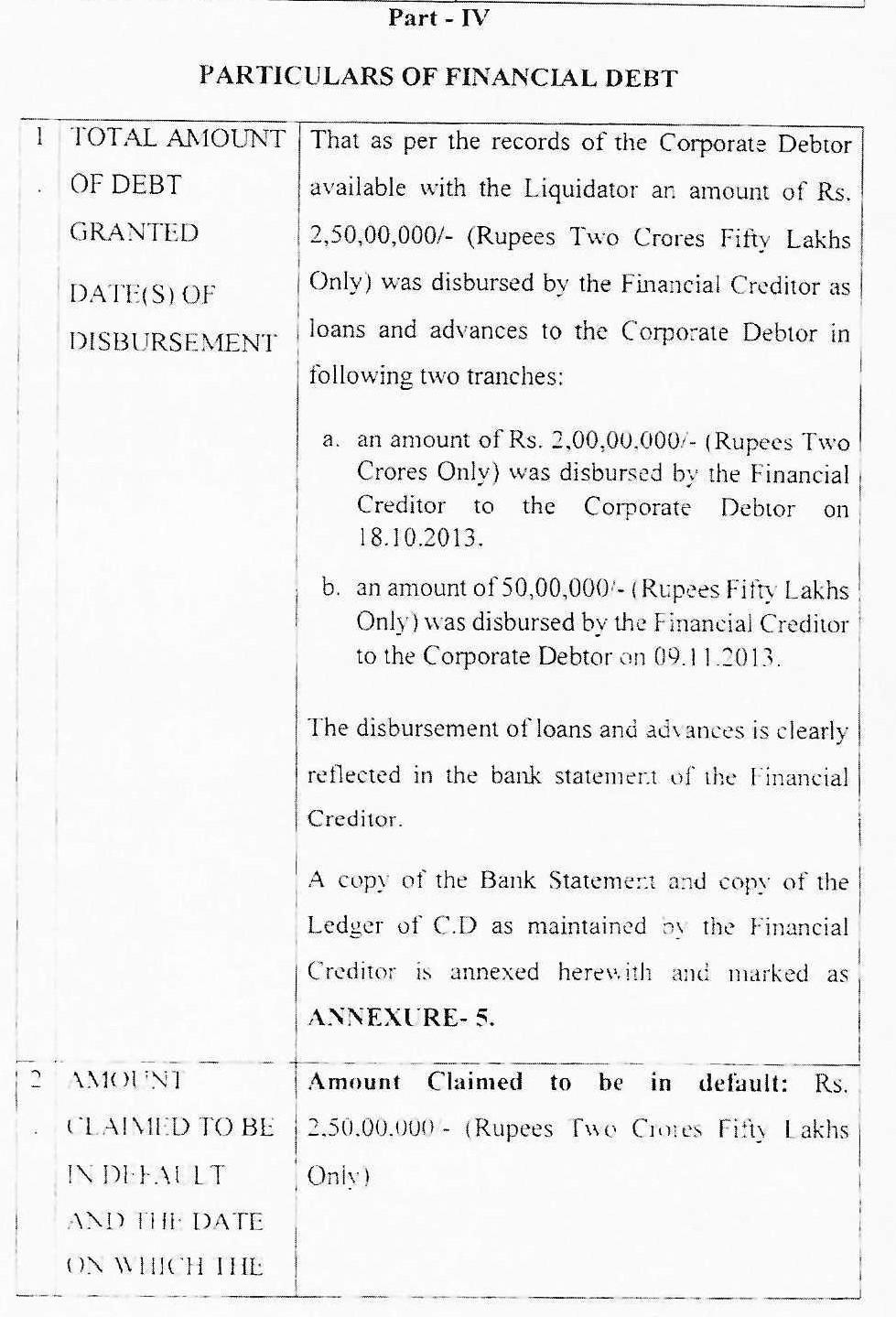 Exhibit reproduced from the original judgment