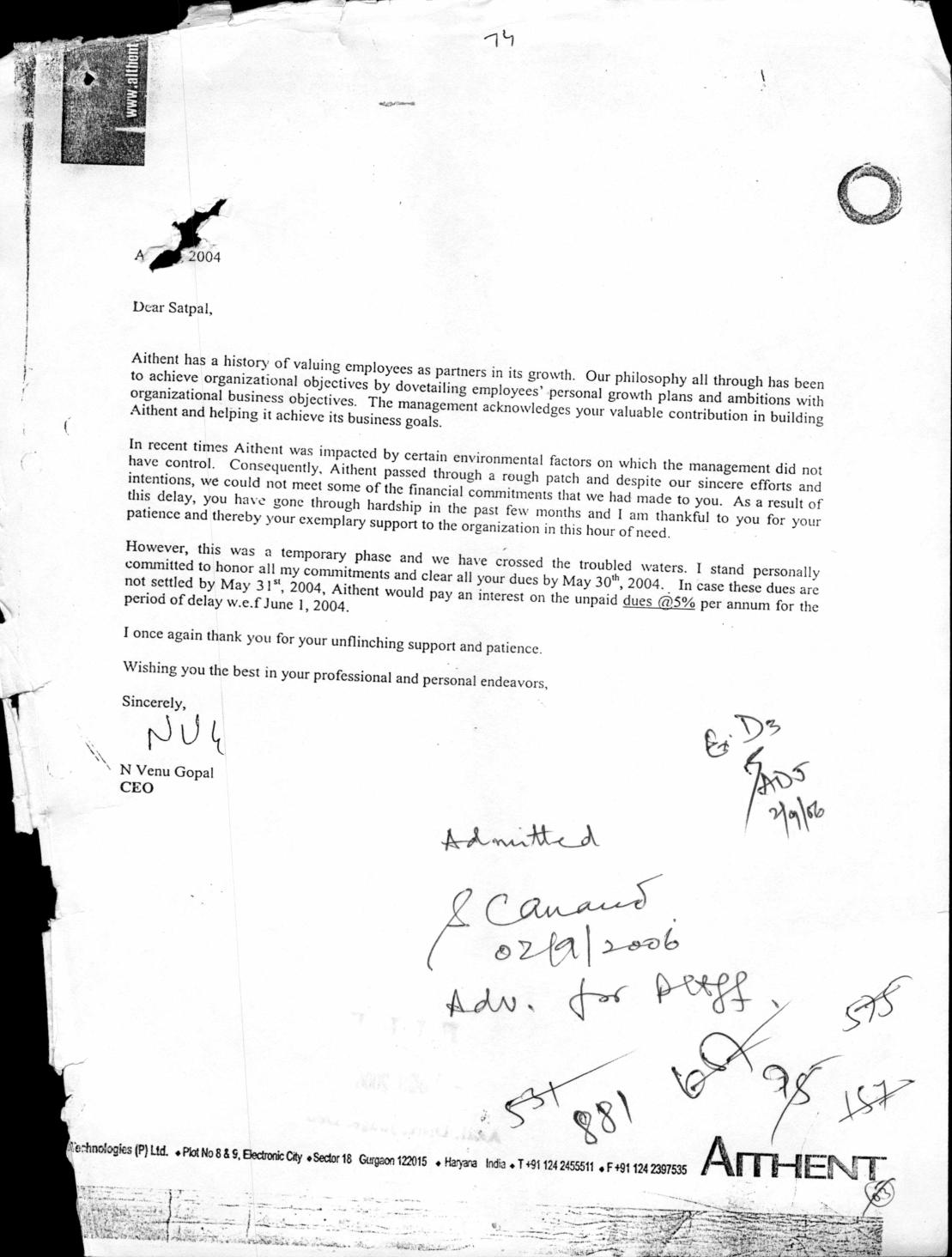 Exhibit reproduced from the original judgment