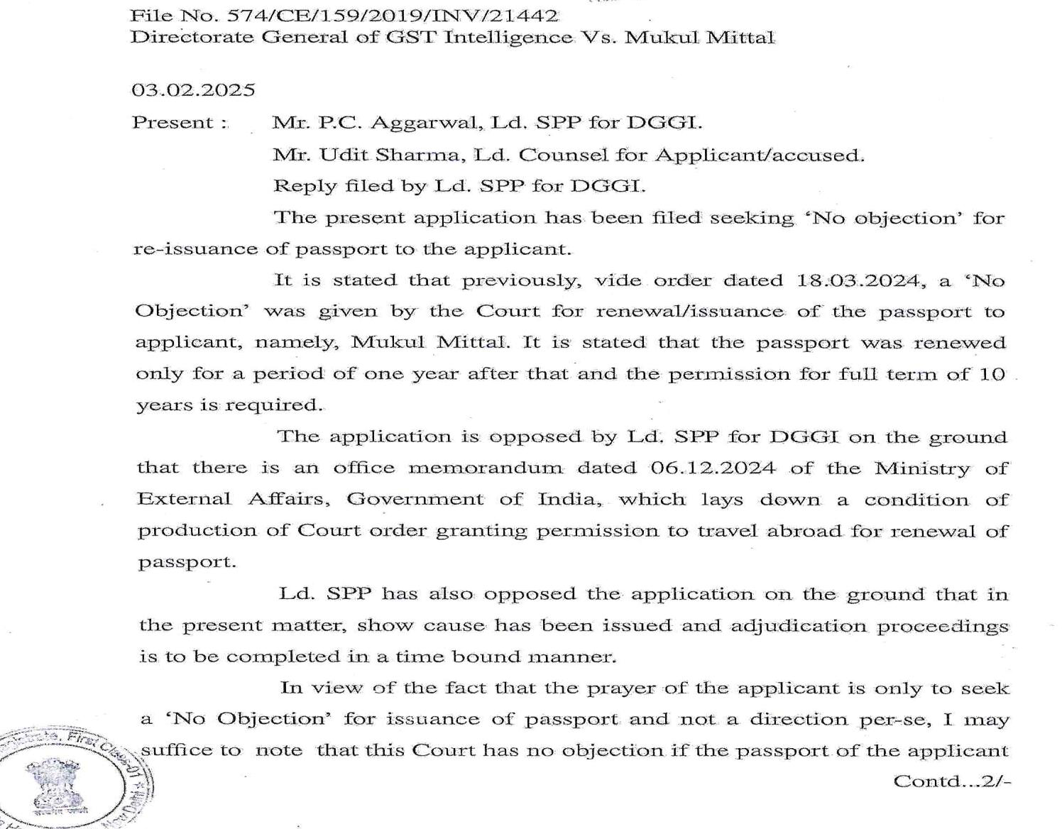 Exhibit reproduced from the original judgment
