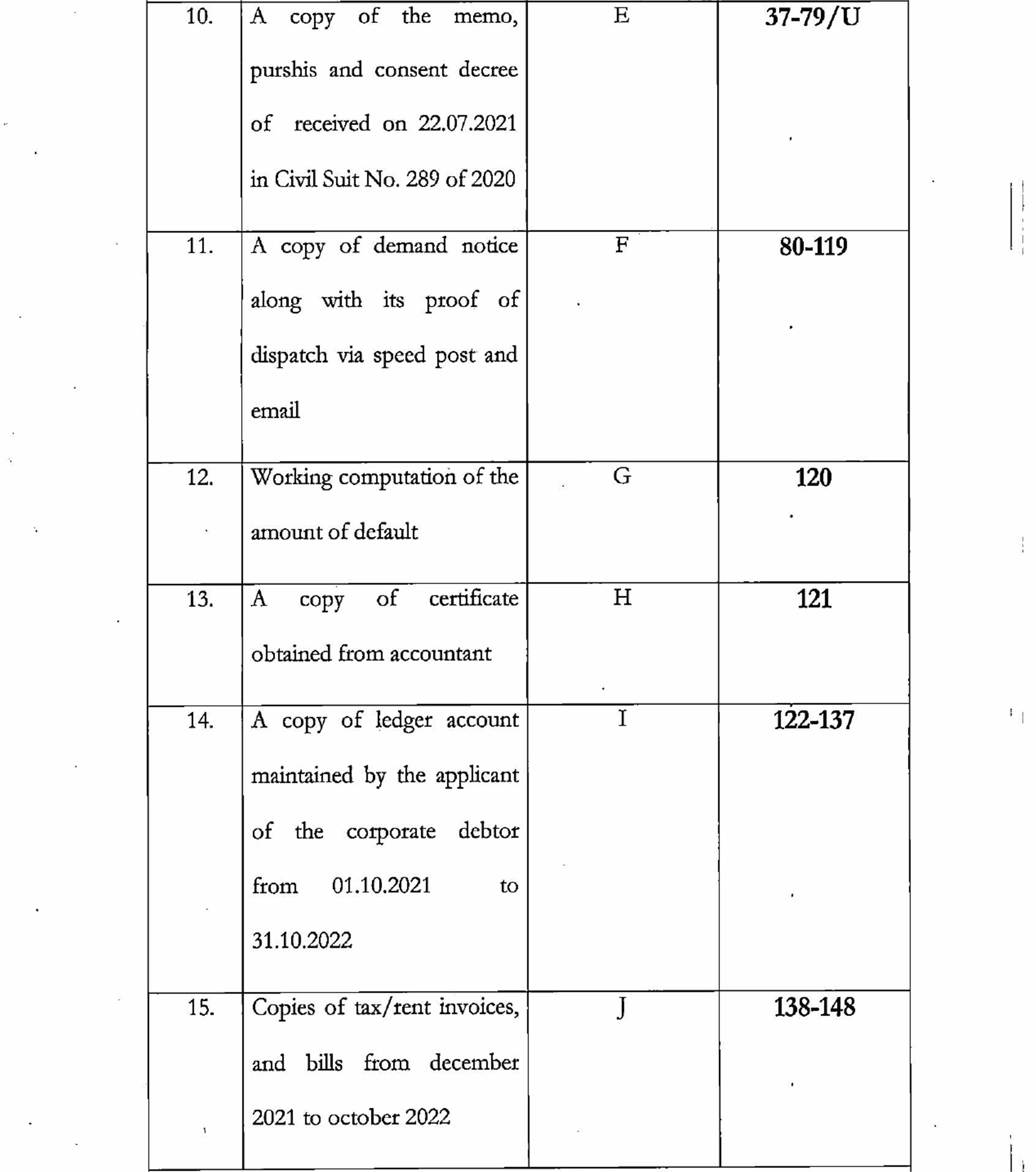 Exhibit reproduced from the original judgment