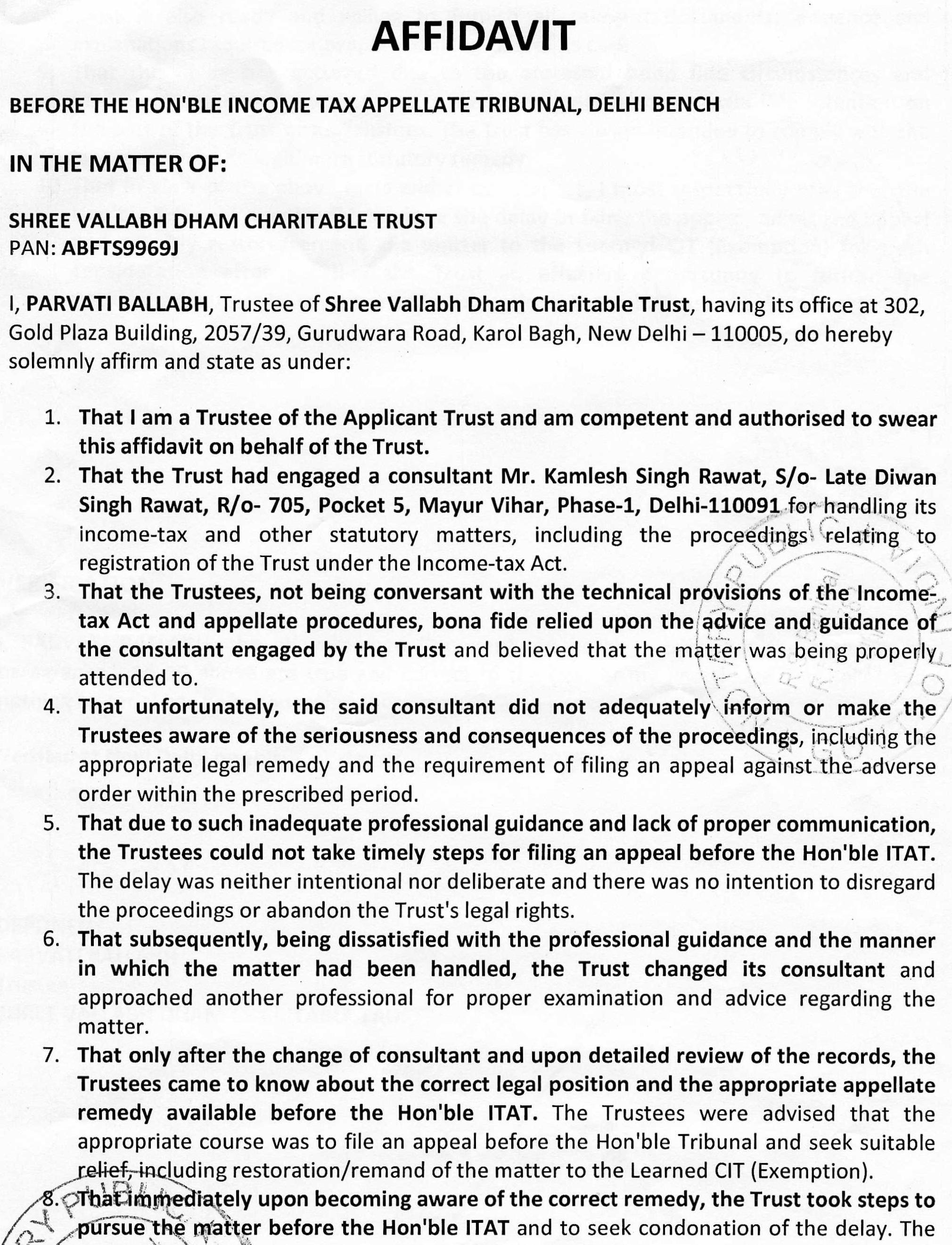 Exhibit reproduced from the original judgment