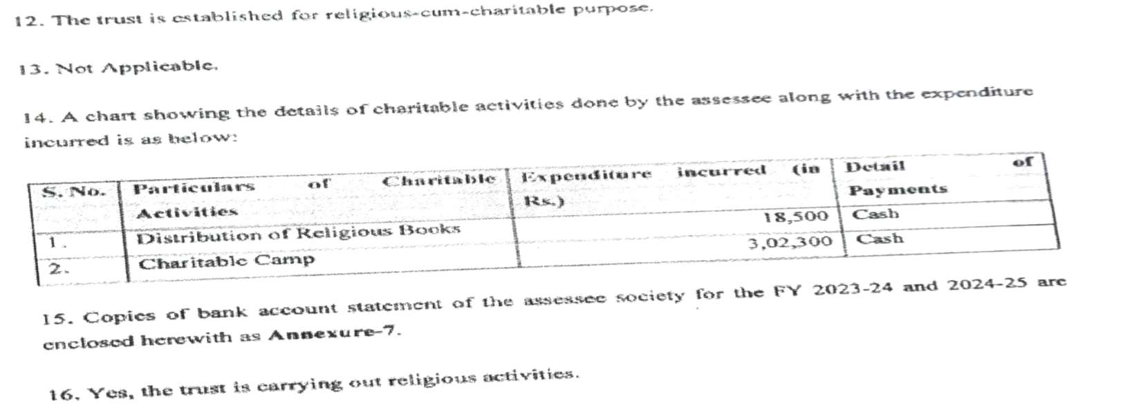 Exhibit reproduced from the original judgment