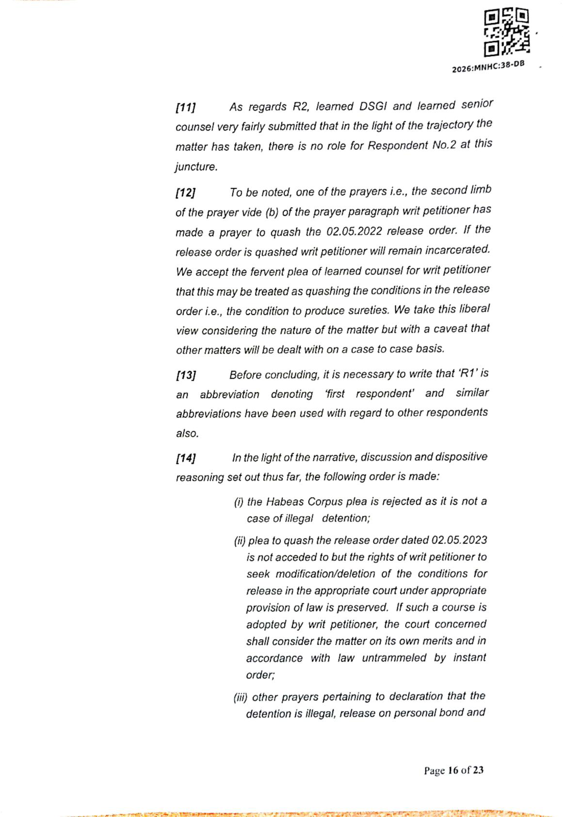 Exhibit reproduced from the original judgment