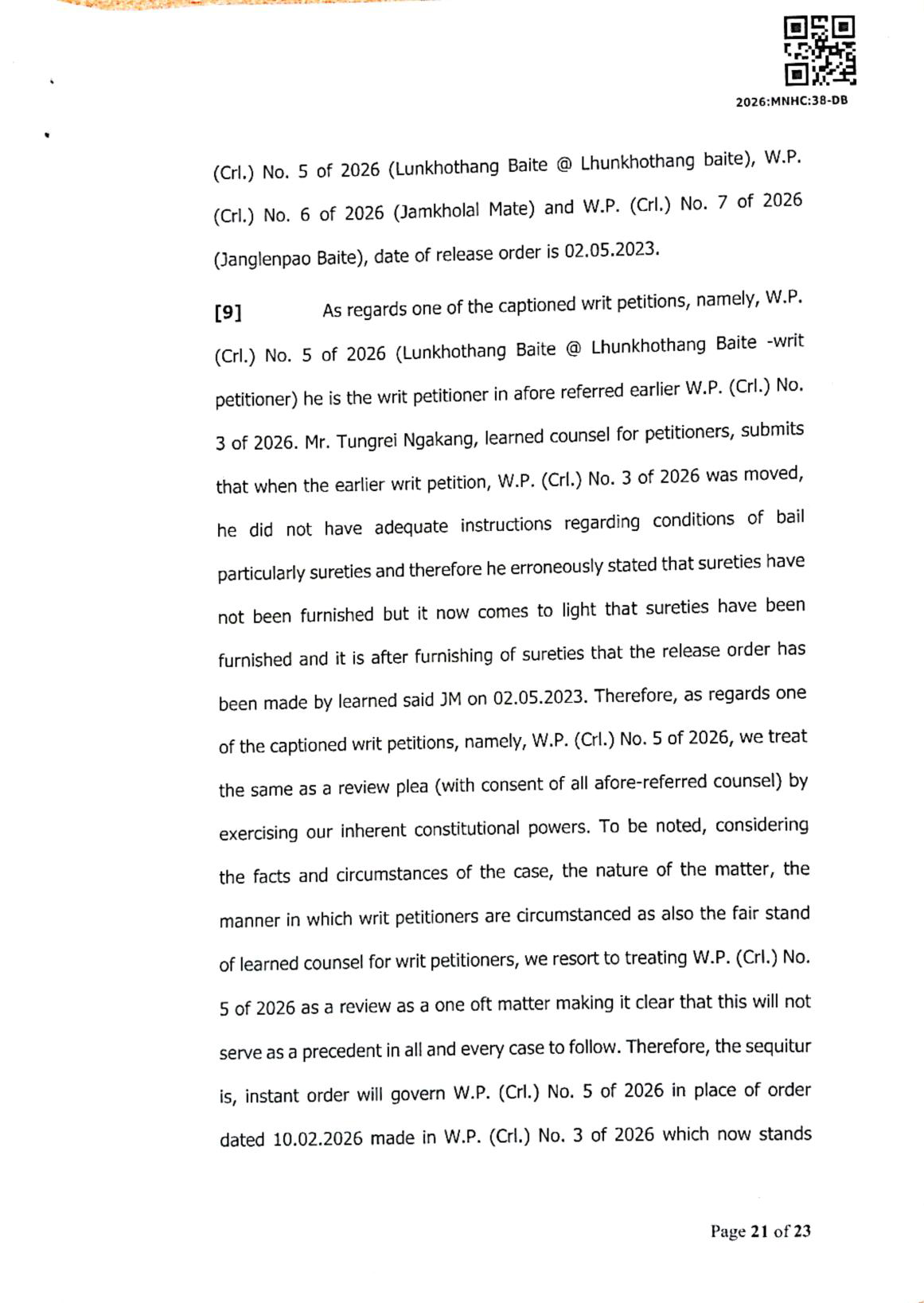 Exhibit reproduced from the original judgment