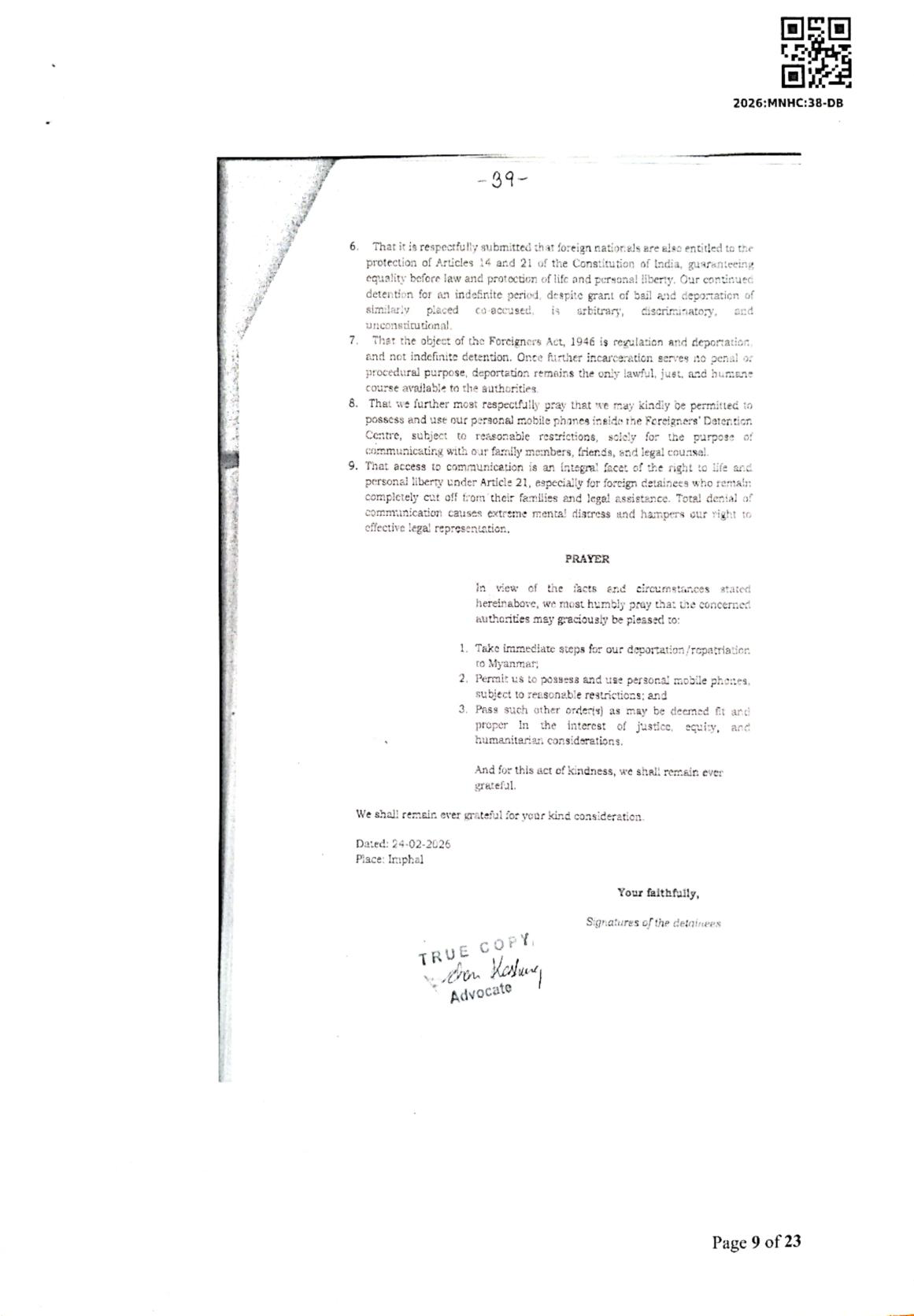 Exhibit reproduced from the original judgment