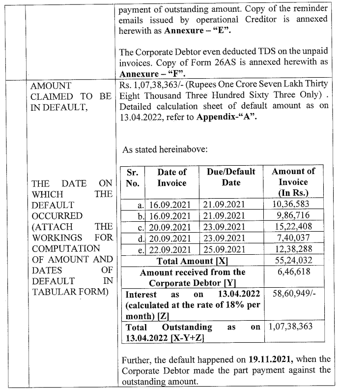 Exhibit reproduced from the original judgment