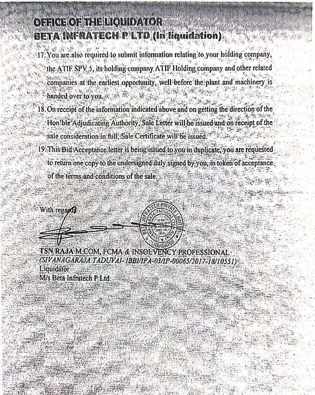 Exhibit reproduced from the original judgment
