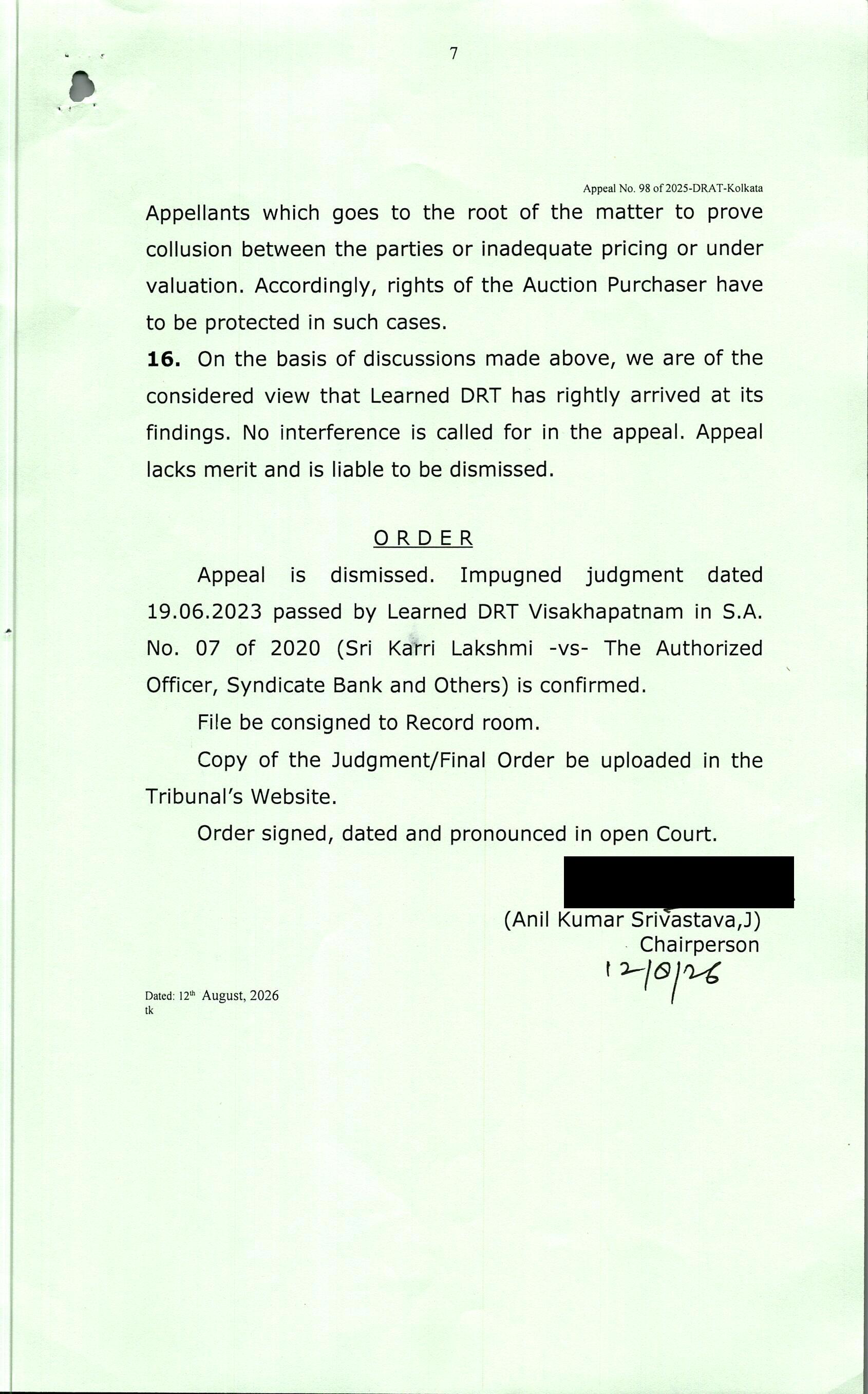 Exhibit reproduced from the original judgment