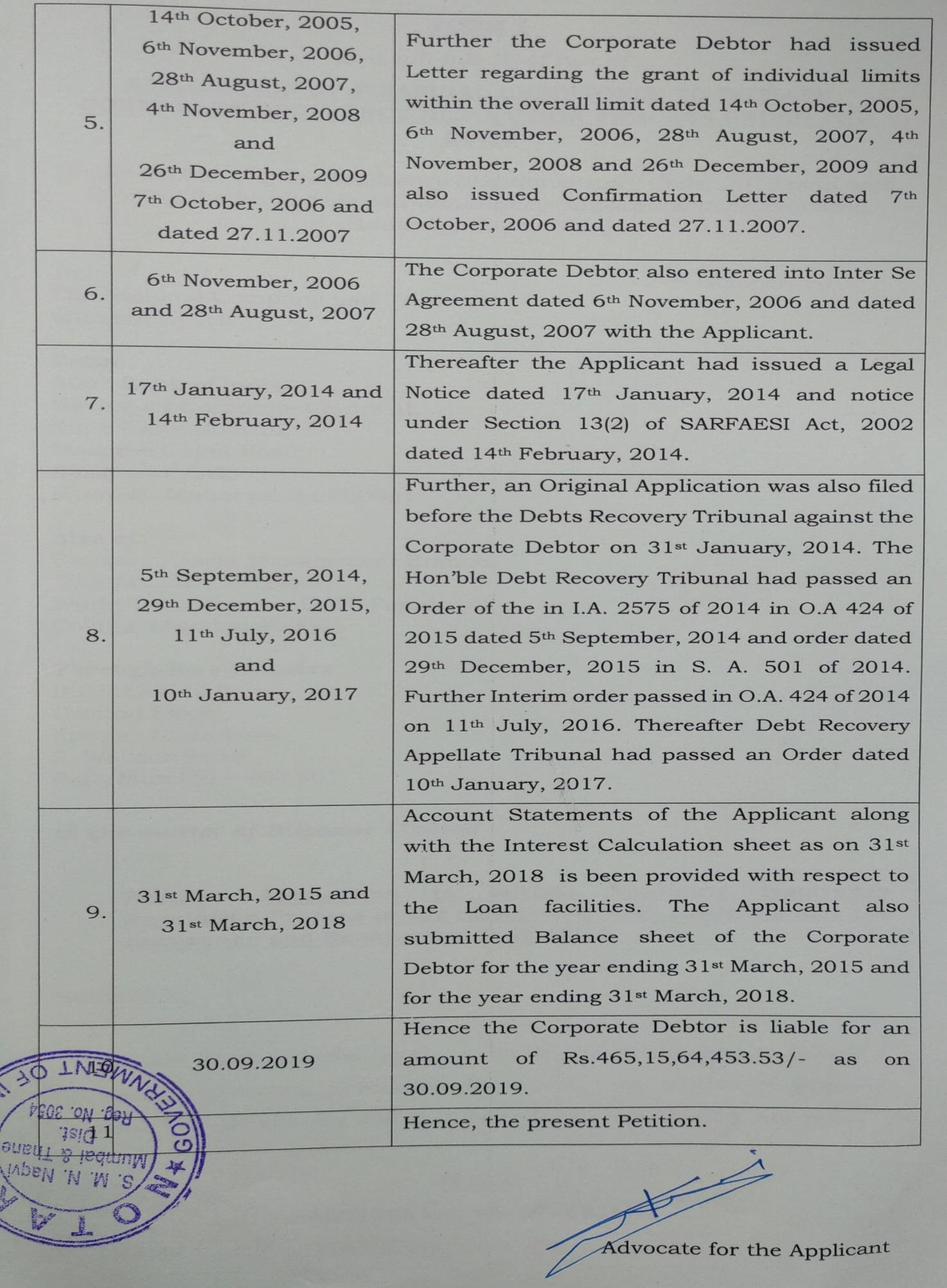 Exhibit reproduced from the original judgment